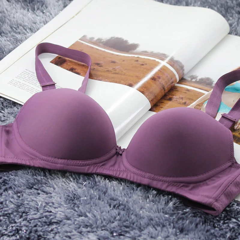 Purple PAERLAN бюстгальтер с открытой спиной красота сзади нижнее белье женское нижнее белье сексуальный глубокий V чашка Бюстгальтер пуш-ап нижнее белье бесшовный бюстгальтер - Цвет: Purple