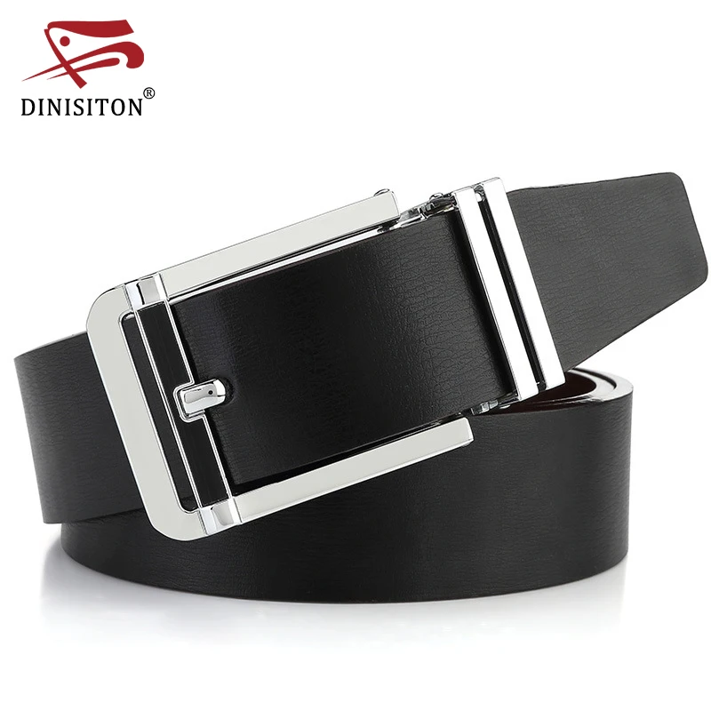 DINISITON Belts For Men Genuine Leather Strap Casual High Quality Cowhide Belt  Fashion Double Color Used Black Coffee ZK601
