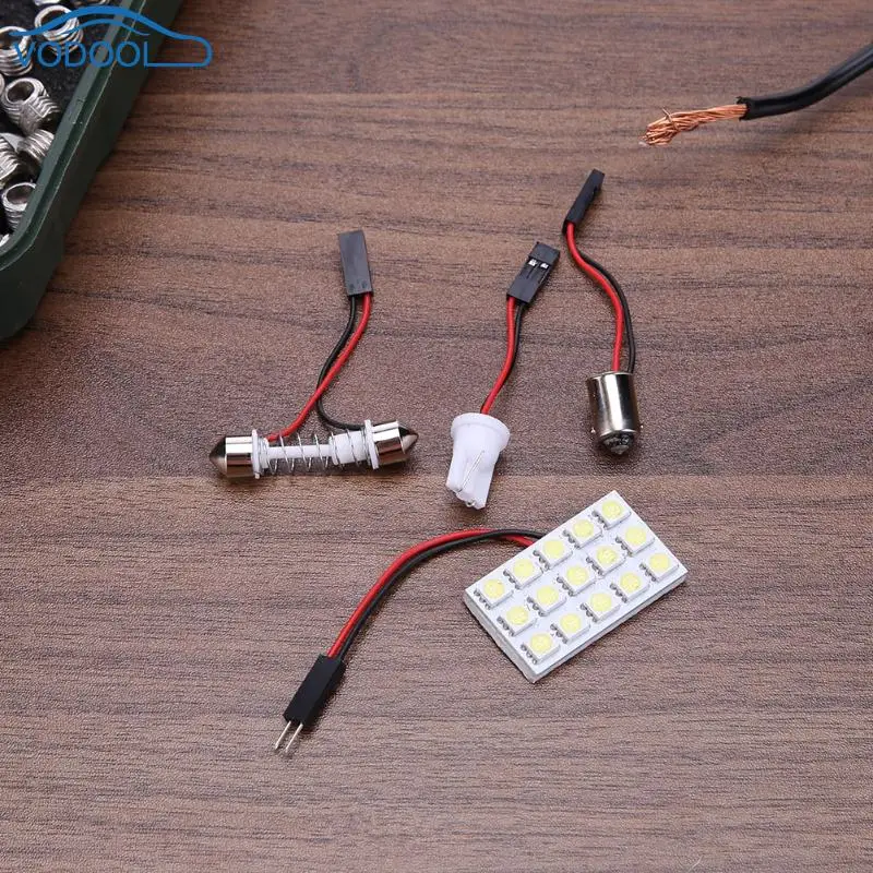 5050 15SMD автомобильный внутренний светильник светодиодный белый свет T10 гирлянда