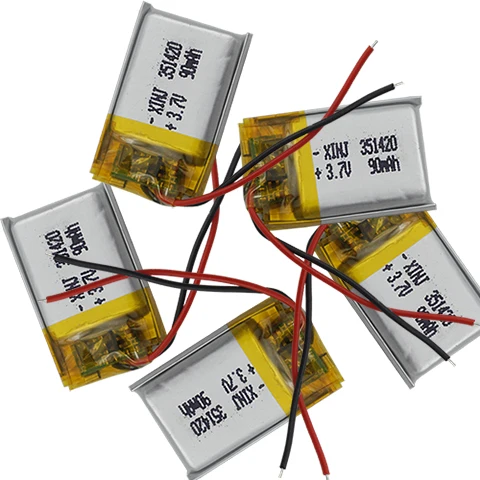 5pcs XINJ 3,7 в 90 мач литий-полимерный аккумулятор 351420 для mp3 записи ручка bluetooth наушники динамик смарт часы автомобильная камера 3D класс - Цвет: 5pcs
