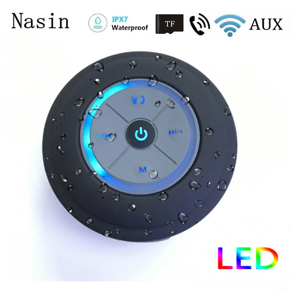 Портативный сабвуфер Nasin, водонепроницаемый беспроводной Bluetooth динамик, автомобильный громкая связь, музыка, всасывающий Микрофон для телефона IOS Android