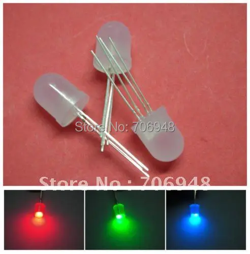 СВЕТОДИОД rgb 10 мм рассеянный диод 200 шт./лот общий анод/катод|rgb led|rgb led 10mmrgb 10mm |