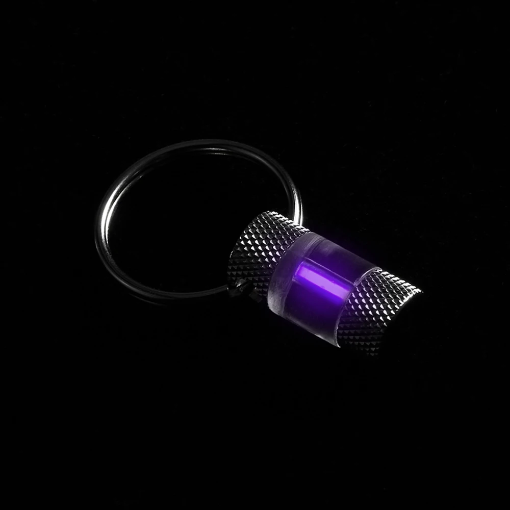 Purple Pattern 1 Тритий самостоятельное светящееся кольцо для ключей водонепроницаемый ультра светильник наружный светится в темноте брелок кольцо аварийный выживания мини светильник - Цвет: Purple Pattern 1