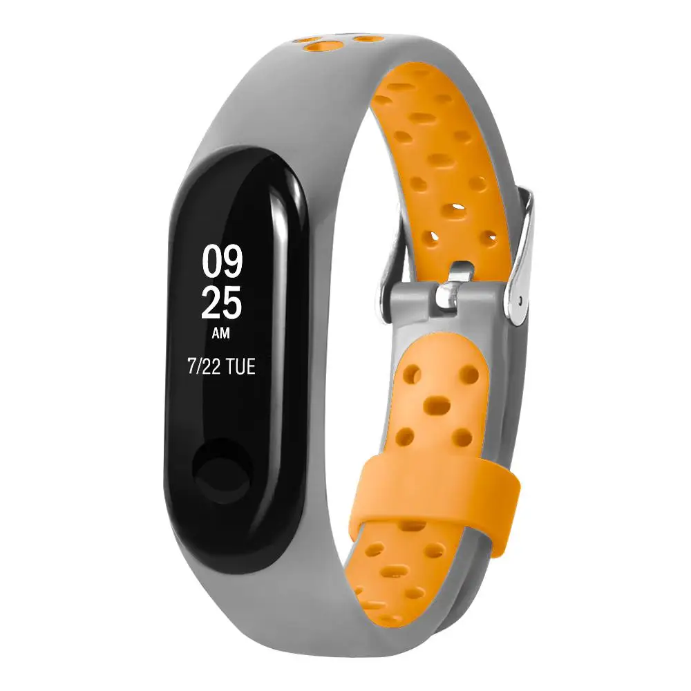 Miband 3/4 умные часы браслеты Xiaomi сменный ремешок для Mi4 двойной цвет часов с