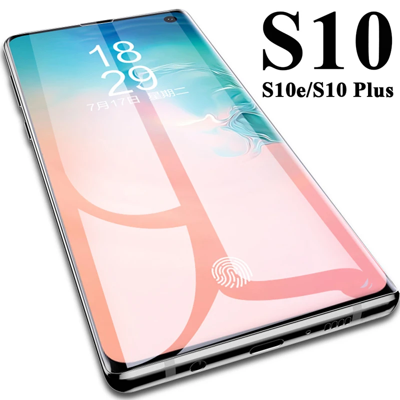 Закаленное защитное стекло для Samsung Galaxy s10 plus lite s10e s10plus s 10 light 10S gs10|Защитные стёкла