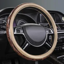Car-pass Newest Fashion Full Wood Grain Universal Car Steering Wheel Covers 38 cm Steering Wheel Hubs Cover For SUV Van Truck