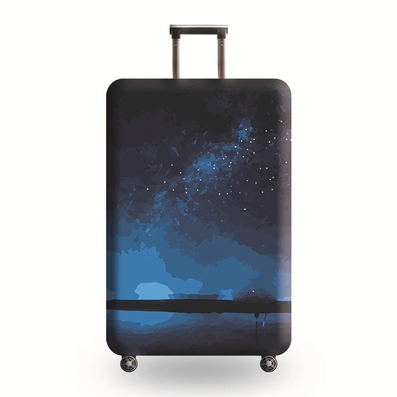 Travel Luggage Cover Thicken Elastic Suitcase protective sleeve for 18-32 inch Trolley Cover Bag accessories Baggage Dust Cover - Цвет: Dark night