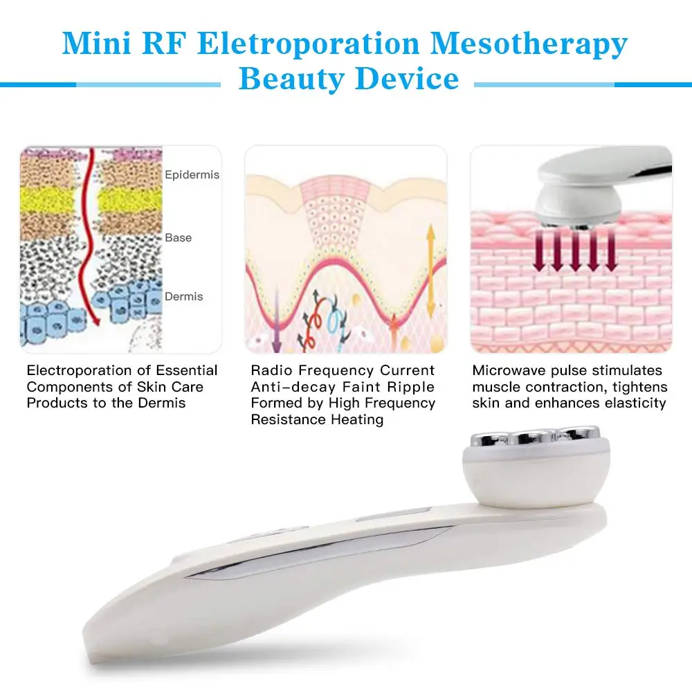 

Ultrasound Face Lifting Eye Face Skin Tighten Device Photon LED Therapy RF Radio Frequency Facial Massager Face Cleansing Tools