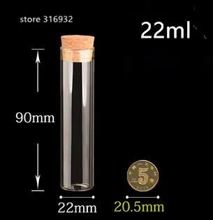 22ml bottom 22mm 20 шт./лот модные 4 мл до 25 мл пробковая стеклянная мини-бутылка небольшой талисман gass бутылка стеклянный флакон кулон - Цвет: 22ml bottom 22mm