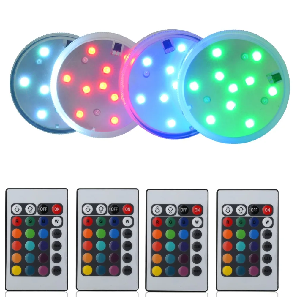 Погружной светодиодный RGB светильник 10 светодиодов разноцветный