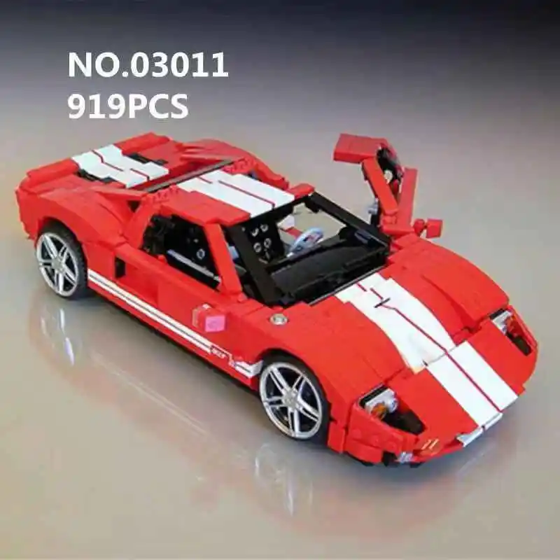 Xingbao 03011 красный Phantom Creator Speed Champions Mustangs GTR Forrd GT500 строительные блоки автомобильные