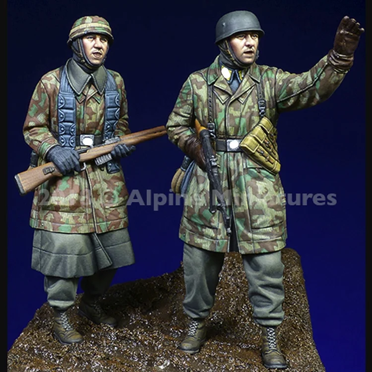 Комплект Fallschirmjaeger с 2 различными головками фигурки полимерная модель солдата GK