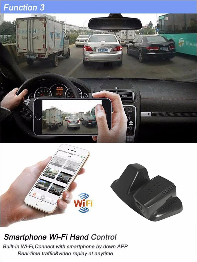 BigBigRoad для Ford Edge автомобильный wifi видеорегистратор для вождения видео рекордер фронтальная камера Автомобильный видеорегистратор FHD 1080 P