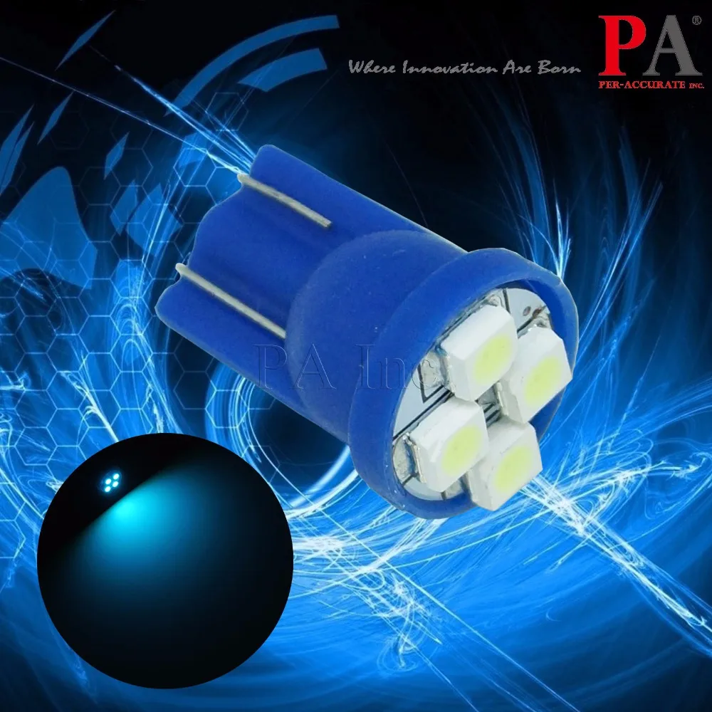 PA LED 10 шт. x T10 #555 4SMD 3528 автомобильная лампа для чтения Светодиодная машины Pinball 12V Ice
