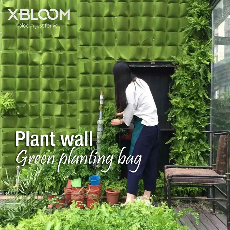 

Vertical greening plant wall hanging type flowerpot non-woven felt planting bag plant bag stereo greening wall bag