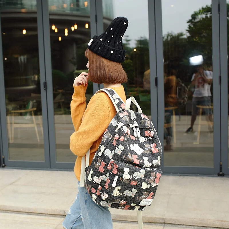 Винтажный холщовый женский рюкзак Tourya школьные ранцы для девочек подростков