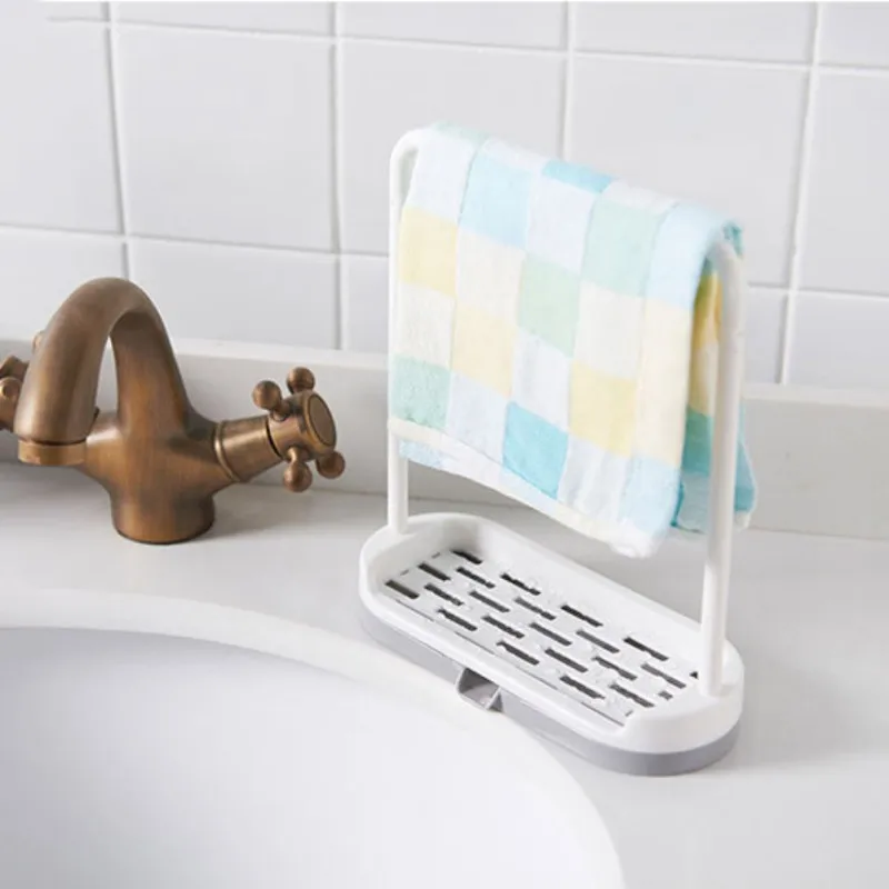 Multi-purpose Storage for Bathroom Towel Clothes Dryer Plastic Washing Kitchen Dressing with Sponge Tray Holder | Дом и сад
