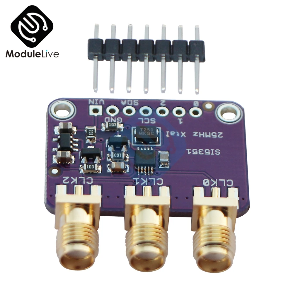 DC 3 V-5 V CJMCU-5351 Si5351A Si5351 I2C тактовый генератор коммутационная плата модуль генератор сигналов часы 8 кГц-160 МГц для Arduino