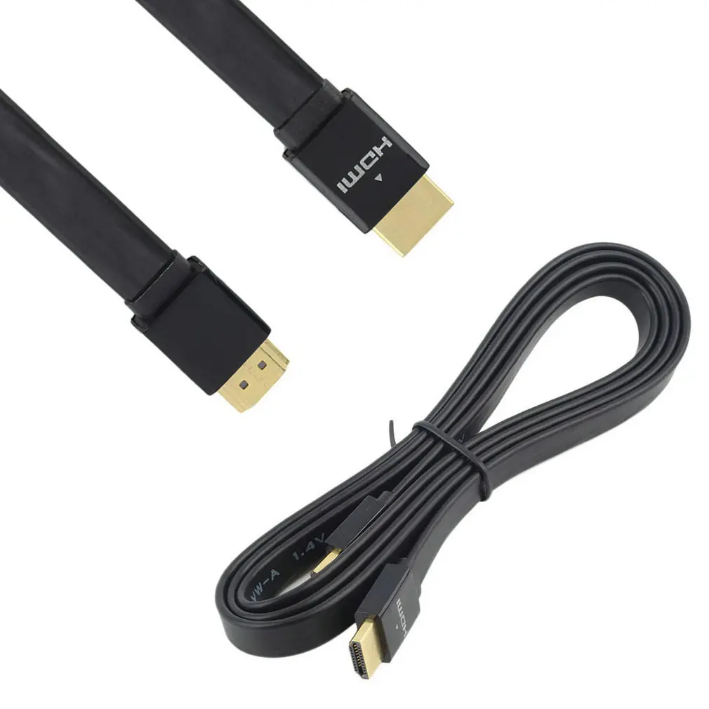 Профессиональный 1,5 м/3 м/5 м кабель HDMI позолоченный штекер 1080P 3D для hdtv-компьютер Android ТВ плоский кабель HDM Одежда высшего качества