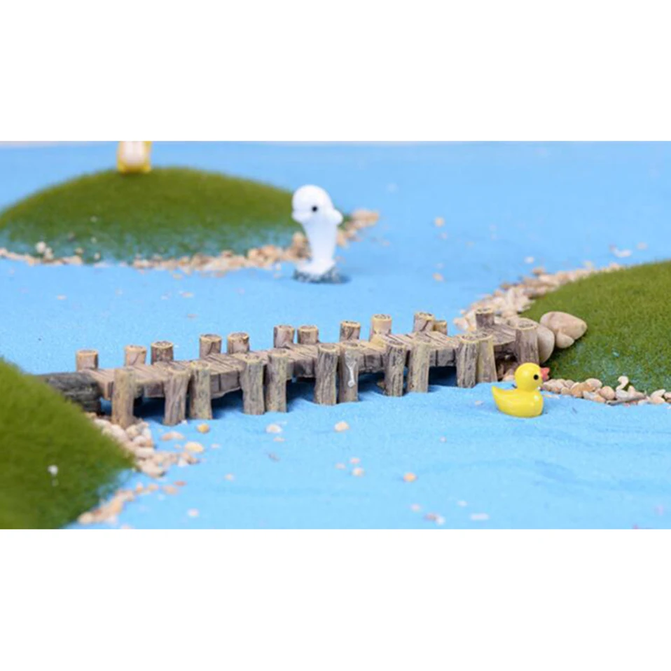 1 шт. коридор гавань желтый серый мост миниатюрный сказочный сад дом украшение