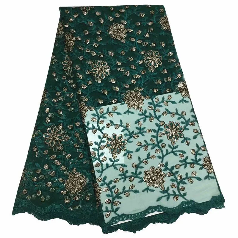 

Newest graceful vines pattern design with elegant sequins dress fabric FC34,Fast and Free shipping Tulle Lace Fabric
