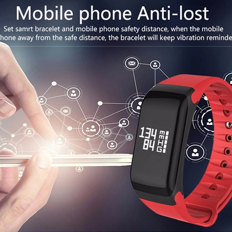 KWSHUYOU F1 pedometer fitness bracelet blood pressure women smart android heart rate monitor band life waterproof | Электроника