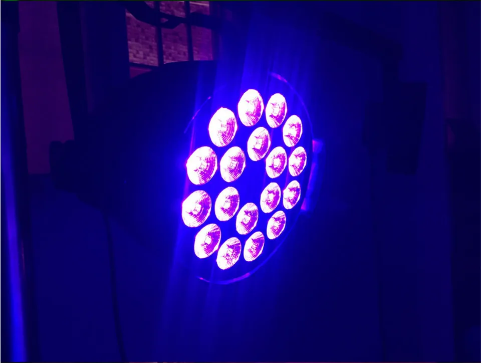 4 unids dj par 6 в 1 rgbwa uv 18x18 Вт светодиодные латы Класс Водостойкий ip20 алюминий черный