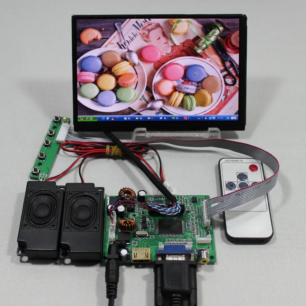 

HD MI VGA 2AV Audio LCD driver board work VS-TY2662-V4 with 7inch 1280x800 N070ICG-LD1 LD4 IPS LCD screen