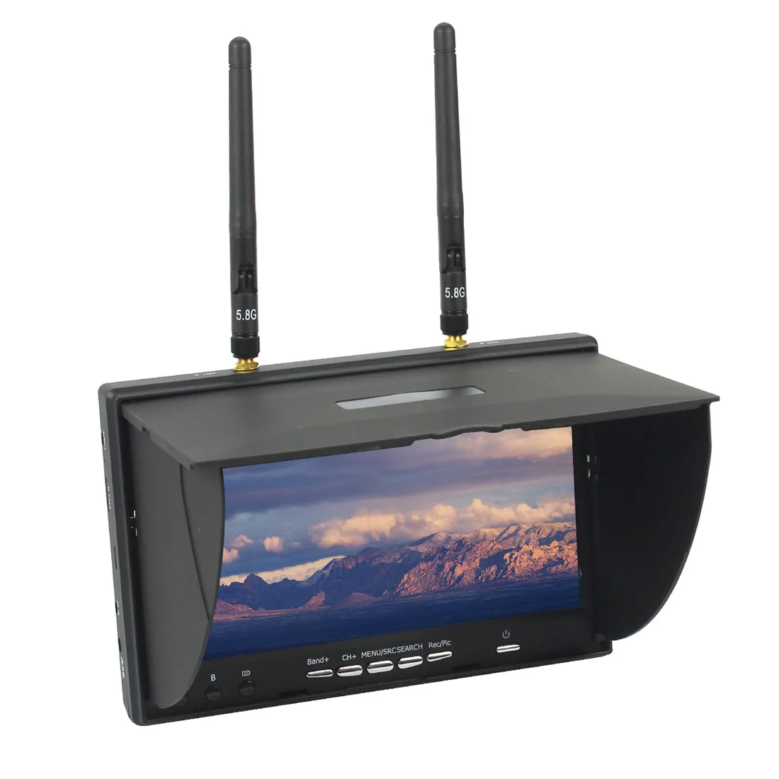 JMT LS 5802D 5 8G FPV DVR 7 дюймовый портативный экран для радиоуправляемых вертолетов со