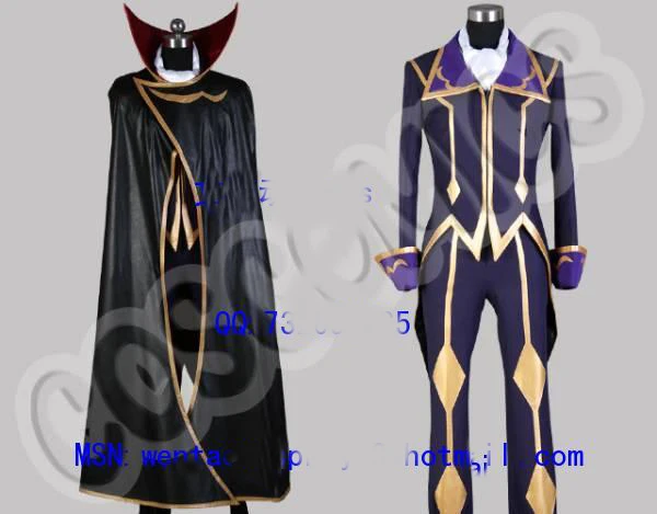 Косплей костюм Lelouch с аниме кодом Geass Cos одежда (с накидкой) для рождественской