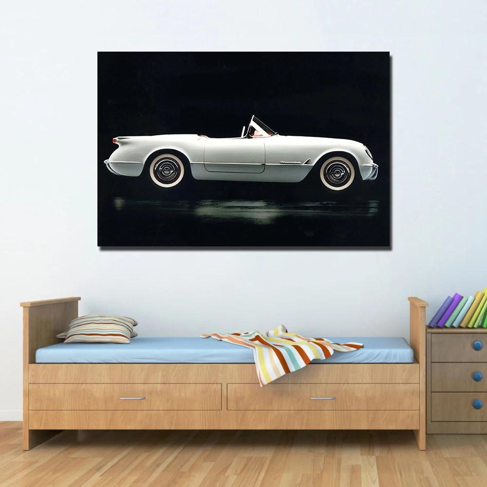 1953 Chevrolet Corvette Supercar Poster Framed Canvas Painting For Home Decor Wall Art Pictures Living Room | Дом и сад