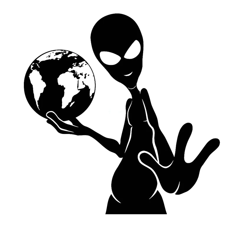19,4 см * 20 см, Bardian Alien Earth Vinyl Автомобильная наклейка «Доберман» Black/Silver S6-3377