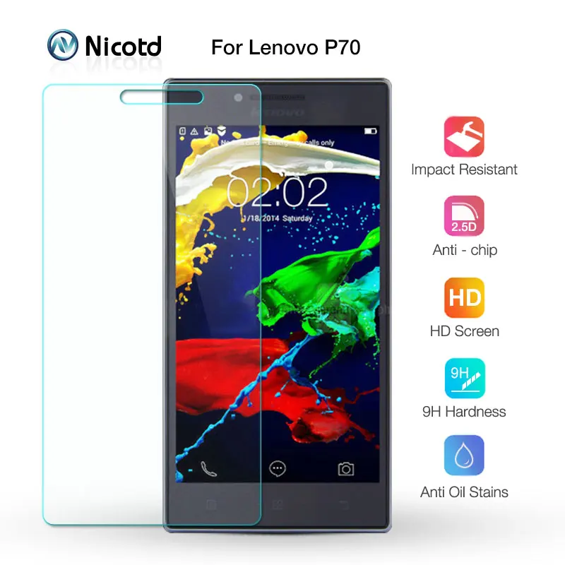 Защитная пленка nicodd для lenovo P70 5 0 дюймов 9H 2.5D защитная из закаленного стекла