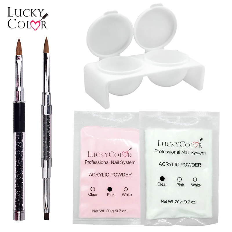 Гель для дизайна ногтей Lucky Color акриловый порошок/Кристальный Жидкий УФ гель 3D