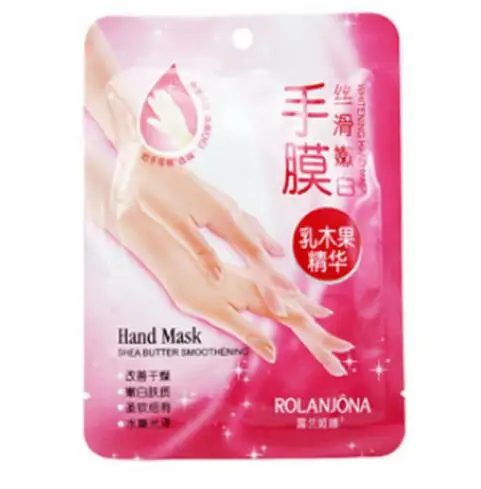 

10PCS=5PAIRS ROLANJONA Hand SKIN Care Hand Mask Shea Butter Essence Soft Whitening Hand Mask Whiten Chamfer