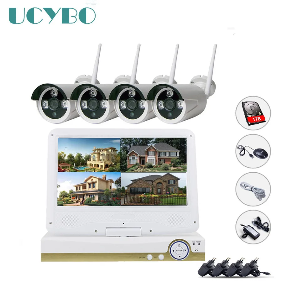 Беспроводная ip камера видеонаблюдения 4 канала 720P HD ИК hdmi 1080P|surveillance ip|surveillance