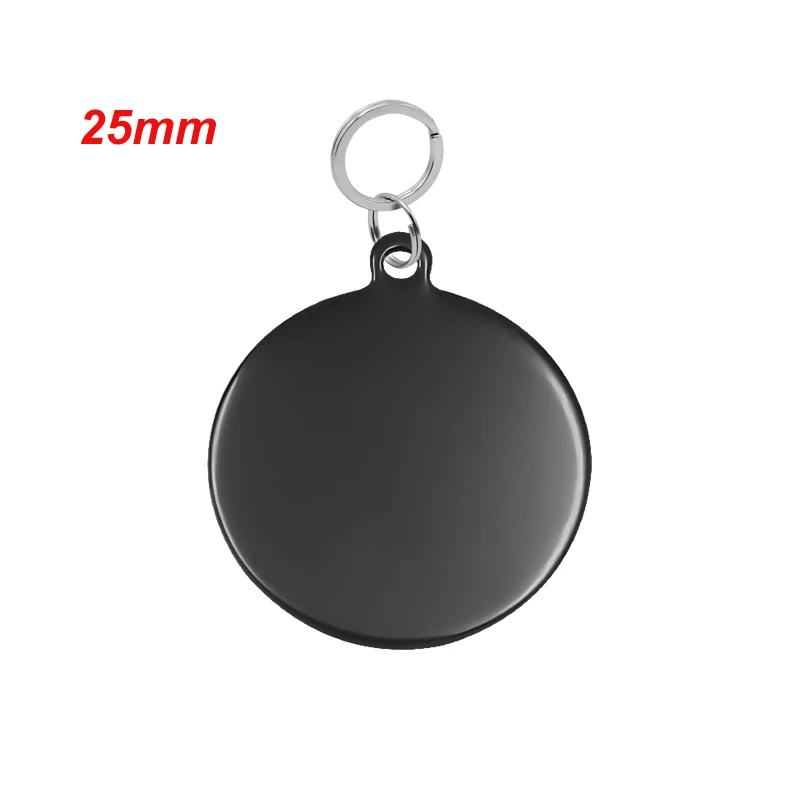 Black Round S Pawstrip идентификационная бирка для собак с защитой от потери, индивидуальная бирка для собак, телефонная бирка для кошек, идентификационная бирка для домашних животных, Выгравированная на заказ ошейник для собак, подвеска - Цвет: Black Round S