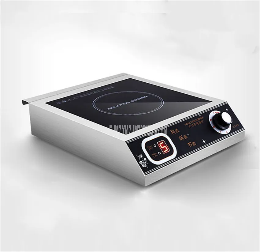 3500W High Power Commercial Electric Induction Cooker Stir-frying Electric Oven Plate Cooker Black Crystal Panel Cooktop SY3501