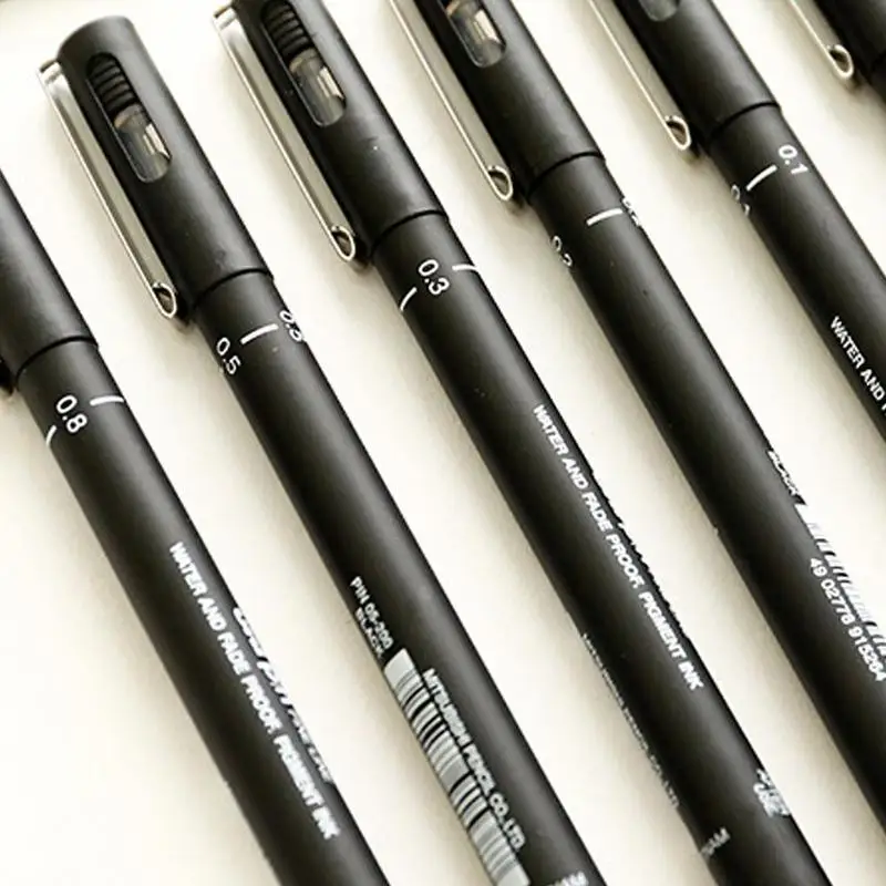 1 шт. Fineliner Pigma Micron ручка для рисования 005 01 02 03 05 08 водостойкая ручка для Аниме комиксов не цветущий прочный художественный маркер
