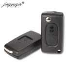 Jingyuqin 10 шт.лот VA2 пустой 2BTN дистанционный флип чехол для ключа для CITROEN C2 C3 C4 C6 Berlingo Peugeot 306 407 807 partner Fob