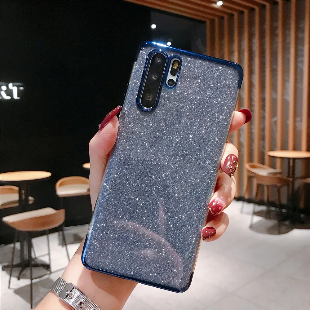 Роскошный блестящий чехол для телефона Huawei honor 7A 7X8 8X 8A Max 9 9i 10i 20i V 10 Lite 20 Pro Play Мягкий силиконовый чехол с блестками