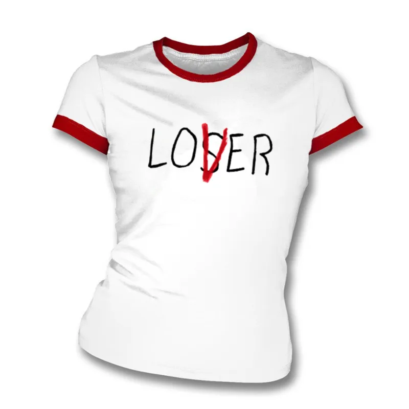 Pennywise Movie It Loafers Club 2018 Футболка женская Повседневная хлопковая Harajuku топы Loser Lover