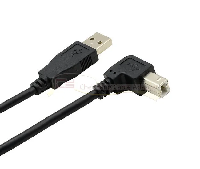 CY вниз Угловой 90 градусов USB 2 0 A штекер к B принтер сканер HDD кабель 1 5