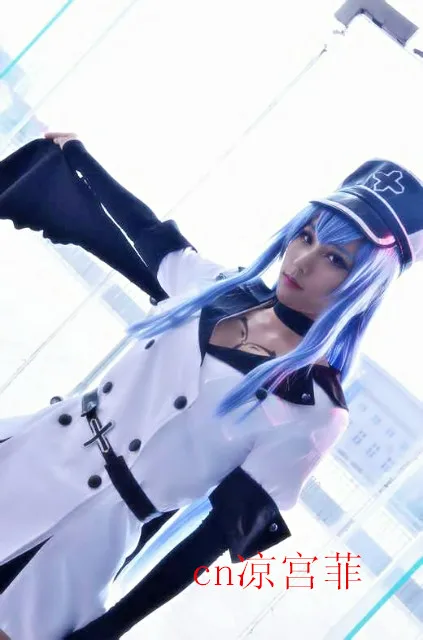 [Изготовление на заказ] модный костюм аниме Akame ga Kill Esdeath для косплея с чехлом