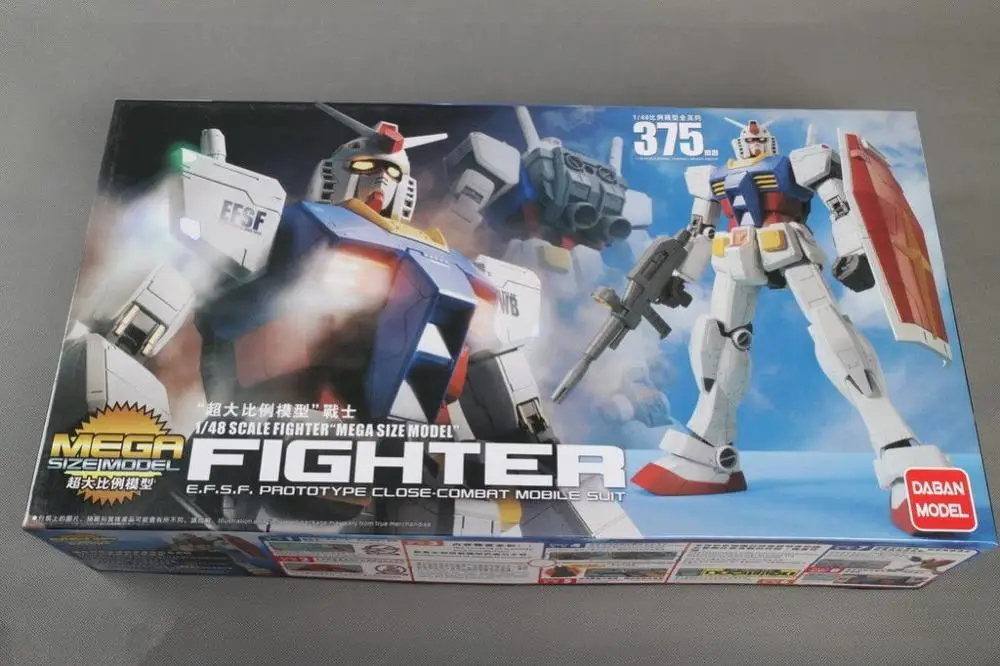 Моделька Дабан 1/48 истребитель Мега Размер RX-78-2 воина гундама наклейка с драконом модель 375 мм DD046 - Цвет: RX-78-2