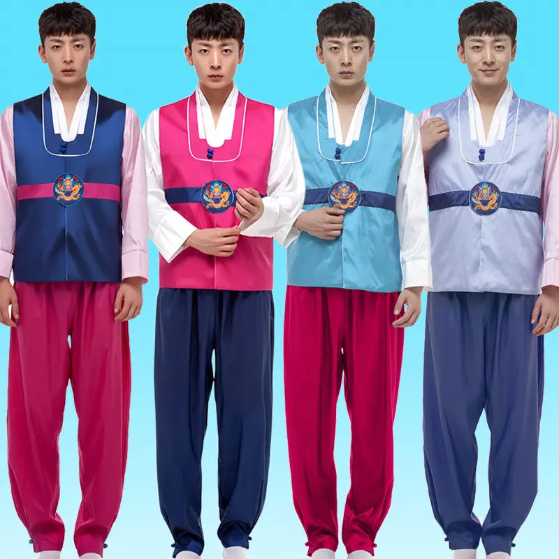 Мужские традиционные корейские мужские Восточные Танцевальные Костюмы Мужская