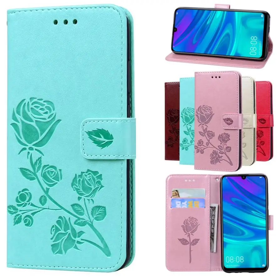 Ретро 3D розовый чехол с цветами для samsung Galaxy A10 A20 A30 A40 A50 A60 A70 S10 S9 S8 A6 A7 A8 плюс Чехол-книжка с бумажником в D17E