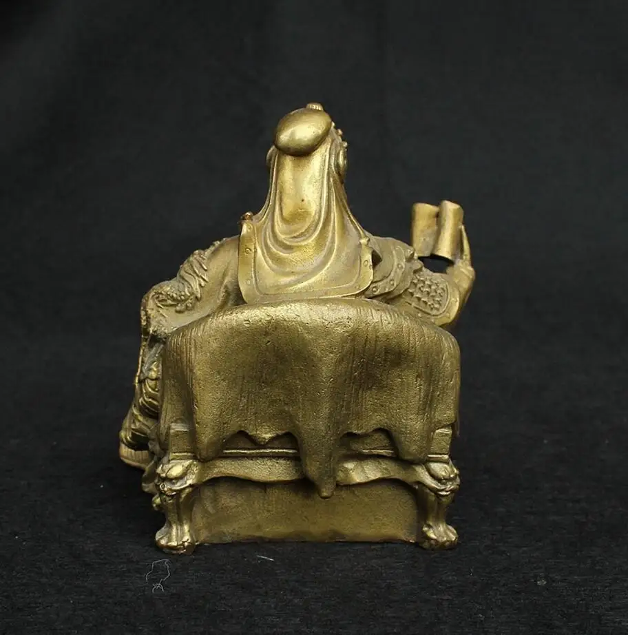 SCY 422+++Copper public relations father bronze statue reading Guan Gong and night reading. | Дом и сад