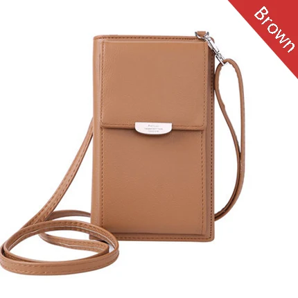 Brown Новые поступления Crossbody телефон и кошелек pruse для iPhone кошелек Чехол универсальный кошелек Чехол - Цвет: Brown