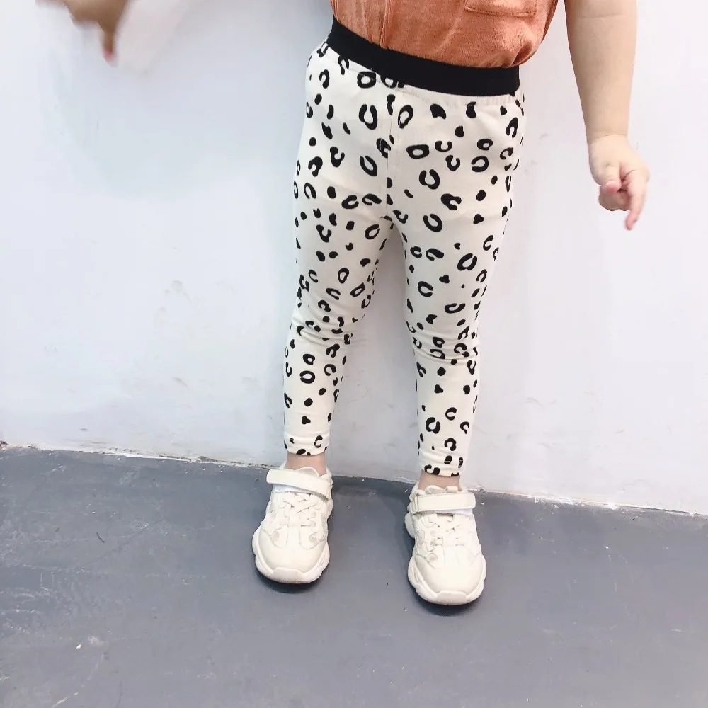 2019 весенние леггинсы для маленьких девочек детские штаны с леопардовым принтом